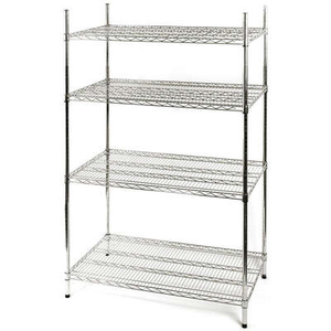 Regał ze stali chromowanej 910x455x1800 mm | STALGAST, 680092