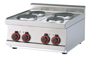 Kuchnia elektryczna 4-palnikowa top, 6 kW, 600x600x280 mm | RMGASTRO, PCT-66 ET