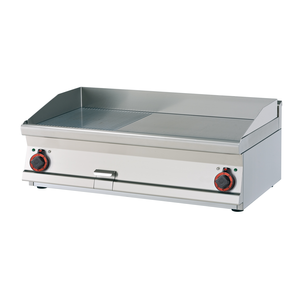 Płyta grillowa elektryczna, ze stali nierdzewnej, gładka, chromowana, 11,25 kW, 1000x600x280 mm, inox | RMGASTRO, FTLT-610 ETS