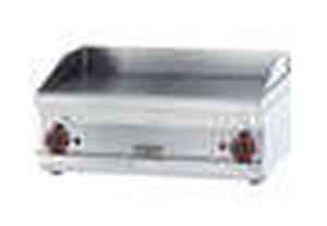 Płyta grillowa gazowa, ze stali nierdzewnej, 1/2 gładka, 1/2 ryflowana, chromowana, 12 kW, 800x600x280 mm, inox | RMGASTRO, FTLRT-68 GS