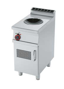 Kuchnia WOK indukcyjna elektryczna 1-polowa, 5 kW, 400x700x900 mm, 400 V, inox | RMGASTRO, PCIW-74 ET