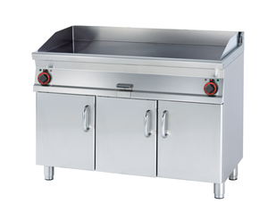 Płyta grillowa elektryczna ryflowana, ze stali nierdzewnej, 14,8 kW, 1200x700x900 mm | LOTUS, FTR-712 ET