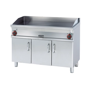 Płyta grillowa elektryczna ½ gładka - ½ ryflowana, ze stali nierdzewnej, 1200x700x900 mm | LOTUS, FTLR-712 ET