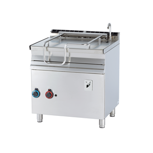 Patelnia uchylna z pokrywą, gazowa, uchylanie automatyczne elektryczne, 12,1 kW, 50 l, 800x700x900 mm, inox | RMGASTRO, BRM50-78 G/N