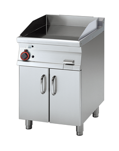 Płyta grillowa gazowa, ze stali nierdzewnej, ryflowana, chromowana, 10,5 kW, 600x700x900 mm, inox | RMGASTRO, FTR-76 GS