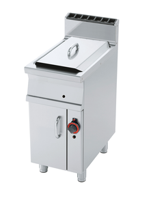 Frytownica gazowa jednokomorowa 18 l z kranem spustowym, wolnostojąca z drzwiami, 13,5 kW, 400x700x900 mm | RMGASTRO, F18-74 G