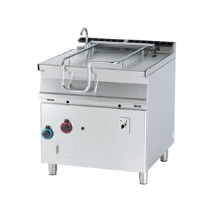 Patelnia uchylna gazowa, uchylanie automatyczne elektryczne, 22,1 kW, 80 l, 800x900x900 mm, inox | RMGASTRO, BRM80-98 G/N