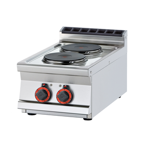 Kuchnia elektryczna 2-palnikowa top, ø 220 mm, 5.2 kW, 400x700x280 mm, 400 V, inox | RMGASTRO, PCT-74 ET