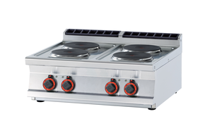 Kuchnia elektryczna 4-palnikowa top, ø 220 mm, 10.4 kW, 800x700x280 mm, 400 V, inox | RMGASTRO, PCT-78 ET