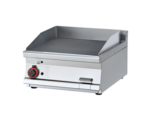 Płyta grillowa gazowa, ze stali nierdzewnej, 1/2 gładka, 1/2 ryflowana, chromowana, nastawna, 10,5 kW, 600x700x280 mm, inox | RMGASTRO, FTLRT-76 GS