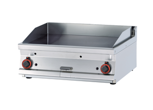 Płyta grillowa gazowa, ze stali nierdzewnej, ryflowana, chromowana, nastawna, 14 kW, 800x700x280 mm, inox | RMGASTRO, FTRT-78 GS