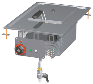 Frytownica elektryczna jednokomorowa 10 l z kranem spustowym, do zabudowy, 7,15 kW, 400 V, 400x600x390 mm | RMGASTRO, F10D
