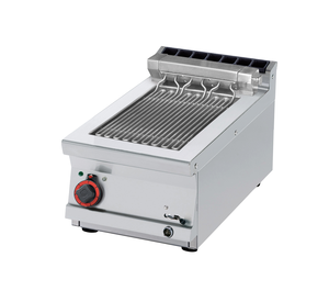 Grill wodny elektryczny, z rusztem ze stali nierdzewnej, nastawny, 4,08 kW, 400x700x280 mm, inox | RMGASTRO, CWKT-74 ET