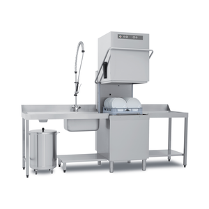 Zmywarka kapturowa do naczyń i szkła, sterowanie elektroniczne, kosz 500x500 mm, 10,2 kW, 720x835x1565/2080 mm | RMGASTRO, NT102