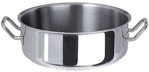 Garnek do duszenia ze stali nierdzewnej bez pokrywki, o średnicy 280 mm, 7 l | CONTACTO, Seria 2000