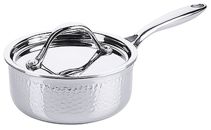 Rondel do sosów ze stali nierdzewnej z pokrywką, o średnicy 160 mm, 1,4 l | CONTACTO, 2808/160