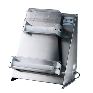 Wałkownica elektryczna, ze stali nierdzewnej, ø pizzy: 14 -40 cm, 0,375 kW, 520x450x750 mm, 230 V, inox | RMGASTRO, DL-40P