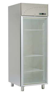 Szafa chłodnicza 1-drzwiowa drzwi przeszklone, 3x GN 2/1, 450 l, 0,43 kW, 710x700x2000 mm, inox | RMGASTRO, LS-50 SV