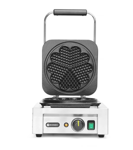 Gofrownica z płytą żeliwną, w kształcie 5 połączonych ze sobą serc, 2,2 kW, 230V, 320x437x251 mm | HENDI, 212134