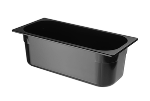 Kuweta do lodów z poliwęglanu 5 l, 360x165x120 mm, czarna | HENDI, 807033