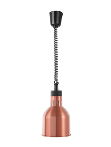 Lampa do podgrzewania potraw - wisząca, cylindryczna, 0,25 kW, 230V, ø175x250 mm, miedziana | HENDI, 273890