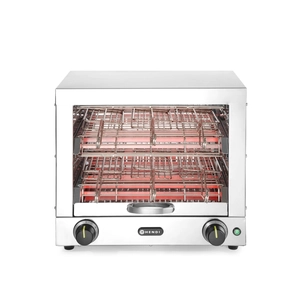 Toster kanapkowy z 6 klamrami, dwupoziomowy, 3 kW, 230V, 438x290x402 mm | HENDI, 262214