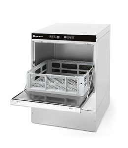 Zmywarka do szkła, z dozownikiem detergentu, sterowanie elektromechaniczne, 2,8 kW, 230V, 470x510x710 mm | HENDI, 233009