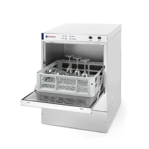 Zmywarka do szkła, z dozownikiem detergentu, sterowanie elektromechaniczne, 2,8 kW, 230V, 470x510x710 mm | HENDI, 233009