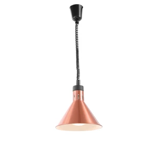 Lampa do podgrzewania potraw - wisząca, stożkowa, 0,25 kW, 230V, ø275x250 mm, miedziana | HENDI, 273876