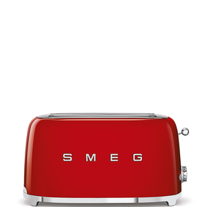 Toster na 4 kromki, 215x394x208 mm, czerwony | SMEG, 50’s Style