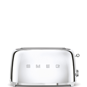 Toster na 4 kromki, 215x394x208 mm, kolor chrom | SMEG, 50’s Style