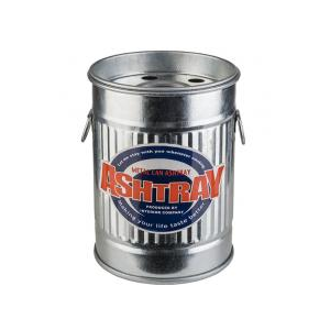 Popielniczka metalowa, średnica 85mm. Kształt beczki/śmietnika | APS, Smoky