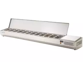 Nadstawa chłodnicza 12x GN1/4, 2542x336x290 mm | ASBER, GVL-250