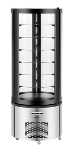 Witryna chłodnicza ekspozycyjna do ciast z oświetleniem, 400 l, 0,48 kW, 680x680x1750 mm | BARTSCHER, 700314