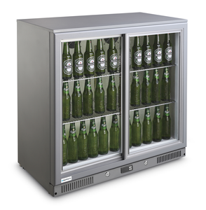 Chłodziarka barowa dwudrzwiowa, podblatowa, 208 l, 175 W, 230 V | BARMATIC, Condour