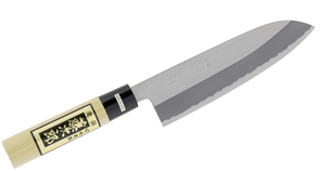 Nóż Santoku polerowany 165 mm | TOJIRO, Shirogami Kurouchi