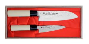 Zestaw Santoku + uniwersalny | SATAKE, Nashiji Natural