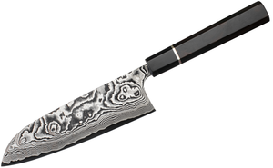 Ręcznie kuty nóż Santoku 18cm | TAKESHI SAJI, H-V10D-SA-180EBH