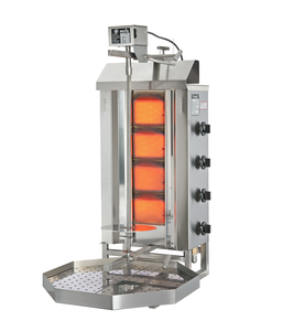 Gyros, kebab gazowy, 4 strefy grzewcze, wsad 30 kg, 7 kW, 500x395x920 mm, taca na tłuszcz o wym. 500x500 mm | POTIS, G2/LPG