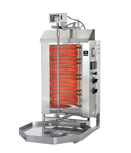 Gyros, kebab elektryczny, 2 strefy grzewcze, wsad 30 kg, 400V, 5,2 kW, 500x450x920 mm, taca na tłuszcz o wym. 500x500 mm | POTIS, E2-N