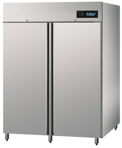 Szafa mroźnicza, 2-drzwiowa, ze stali nierdzewnej, własne chłodzenie, GN 2/1, 1400 l, 0,68 kW, 1390x810x2020 mm | RILLING, Linia 1300