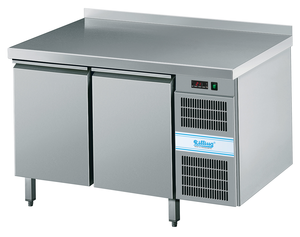 Piekarniczy stół chłodniczy, 2-drzwiowy, ze stali nierdzewnej, własne chłodzenie, 370 l, 0,37 kW, 1400x800x850 mm | RILLING, AKT EK824 6601