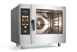Piec konwekcyjno-parowy bojlerowy, elektryczny, 6x GN 1/1 + 1x GN 1/1, z cyfrowym panelem sterowania, 10,9 kW, 933x867x820 mm | RETIGO, Orange 611 b