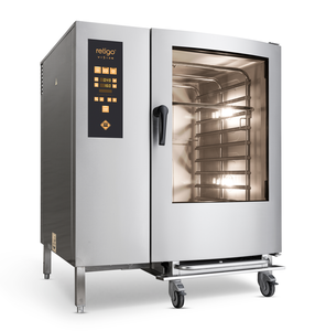 Piec konwekcyjno-parowy natryskowy, elektryczny, 12x GN 2/1, z cyfrowym panelem sterowania, 37,1 kW, 1111x 1006x1377 mm | RETIGO, Orange 1221 i