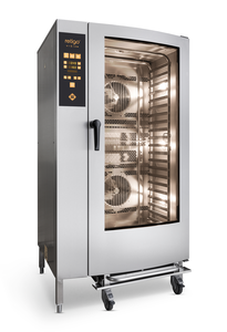 Piec konwekcyjno-parowy natryskowy, elektryczny, 20x GN 1/1, z cyfrowym panelem sterowania, 37,1 kW, 948x879x1892 mm | RETIGO, Orange 2011 in