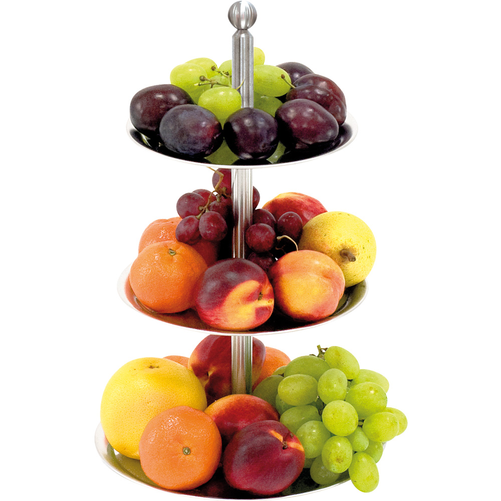 Patera na owoce, 3-stopniowa, wysokość 420 mm | STALGAST, 544030