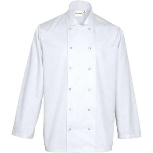Bluza kucharska z długim rękawem unisex, rozmiar M, biała | NINO CUCINO, CHEF