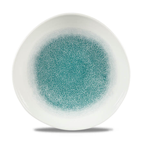 Talerz płytki o nieregularnym kształcie ø 264 mm | CHURCHILL, Studio Prints Raku Jade Green