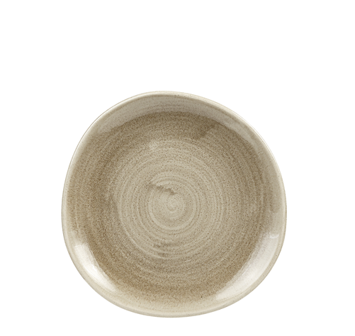 Talerz płytki o nieregularnym kształcie ø 210 mm | CHURCHILL, Stonecast Patina Antique Taupe