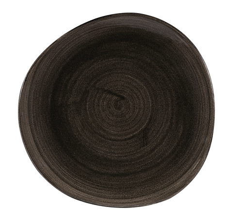Talerz płytki o nieregularnym kształcie ø 286 mm | CHURCHILL, Stonecast Patina Iron Black